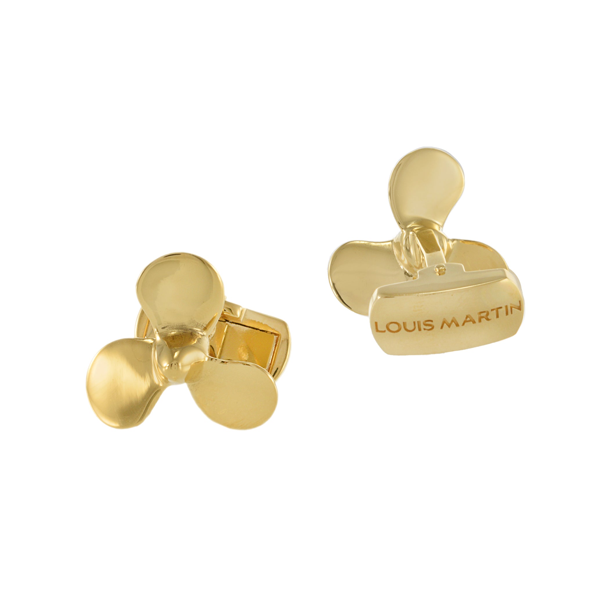 Louis Martin Vermeil Boat Propeller Cufflinks