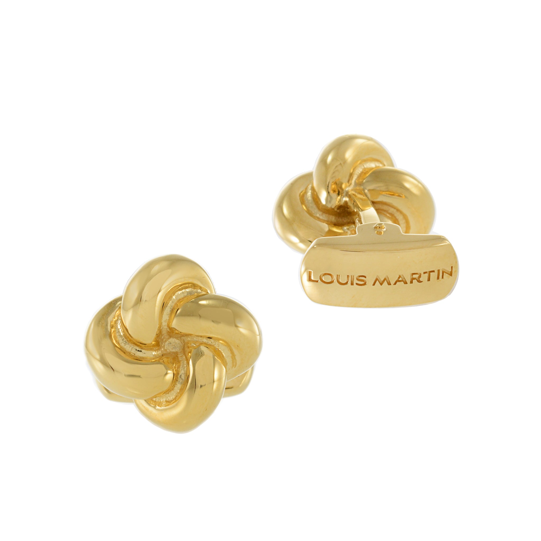 Louis Martin 18KT Yellow Gold Vermeil Knot Cufflinks