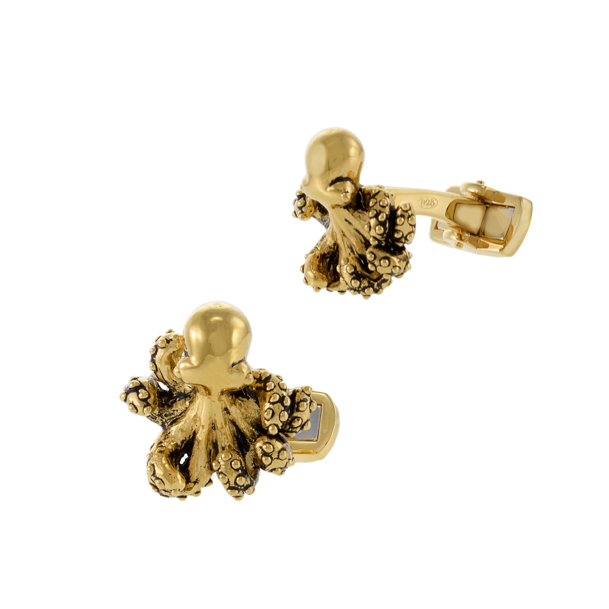 Louis Martin 18KT Yellow Gold Vermeil Octopus Cufflinks