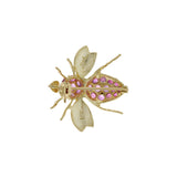 Vintage Retro Era 18KT Yellow Gold Ruby Lapel Fly Pin