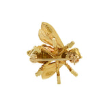 Vintage Retro 18KT Yellow Gold Fly Lapel Pin