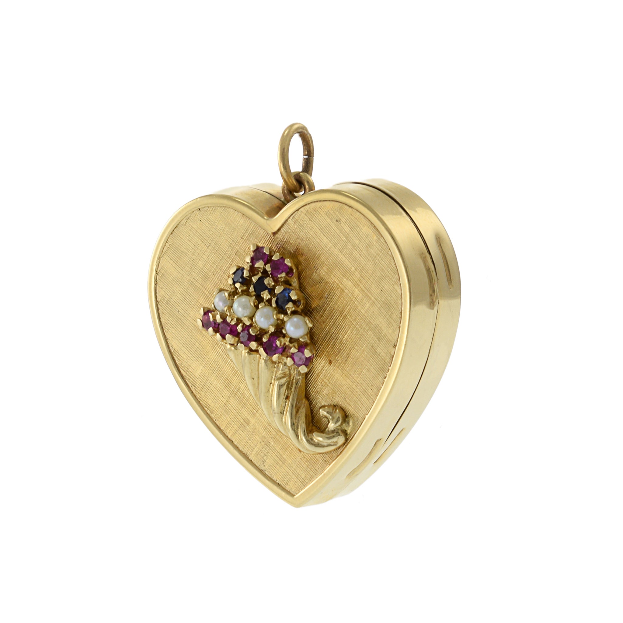 Vintage Rare 14KT Yellow Gold Hand-Wind Music Heart Box Pendant