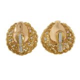 Vintage David Webb 18KT Yellow Gold Quartz and Diamond Earrings