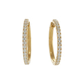 18KT Yellow Gold Diamond Hoop Earrings – 1.14CTW