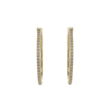 14KT Yellow Gold Diamond Flex Hoop Earrings – 30MM, 0.65CTW