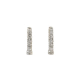 14KT White Gold Diamond Huggie Earrings – 12MM, 0.31CTW