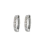 14KT White Gold Diamond Huggie Earrings – 12MM, 0.31CTW
