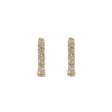 14KT Yellow Gold Diamond Huggie Earrings – 12MM, 0.31CTW