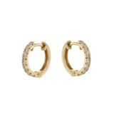 14KT Yellow Gold Diamond Huggie Earrings – 12MM, 0.31CTW