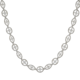 18KT White Gold Halo Diamond Necklace