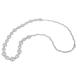 18KT White Gold Halo Diamond Necklace