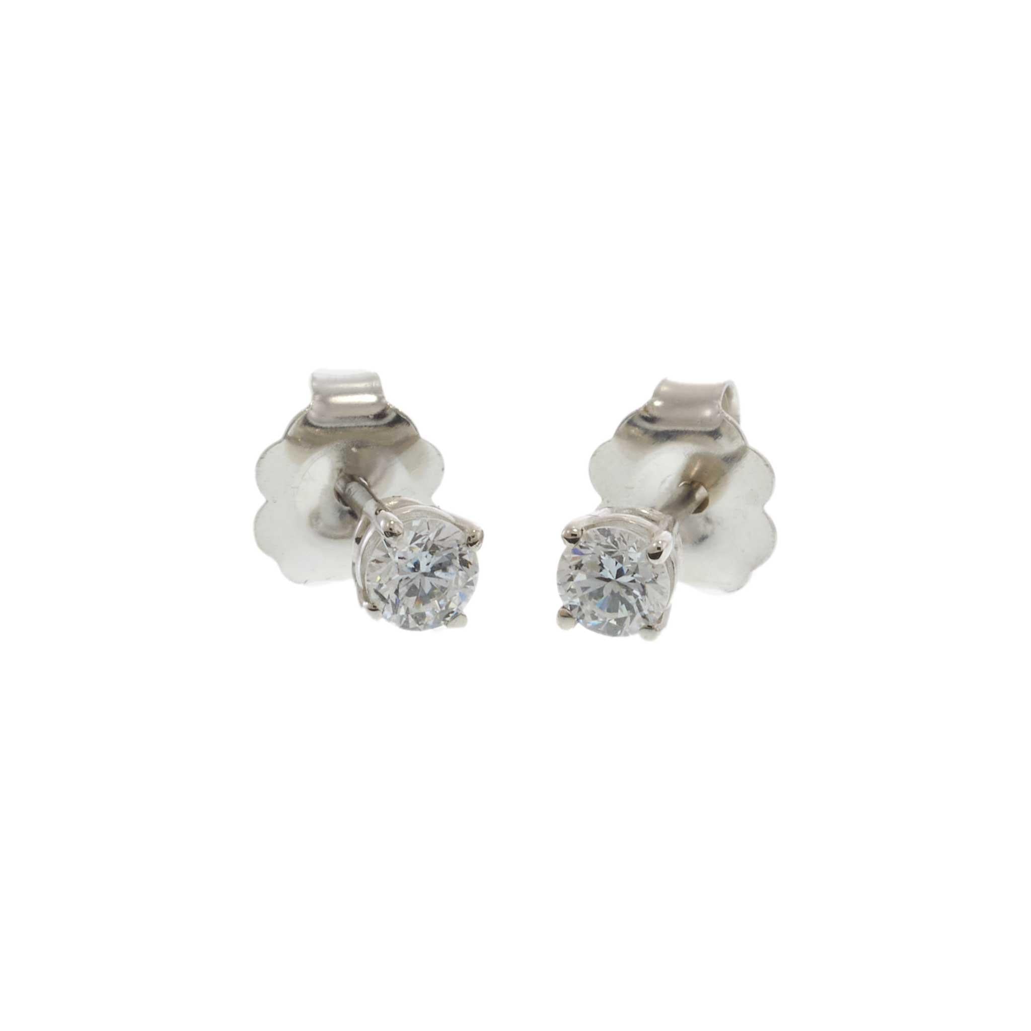 14KT White Gold Lab Grown Diamond Stud Earrings – 0.25CTW