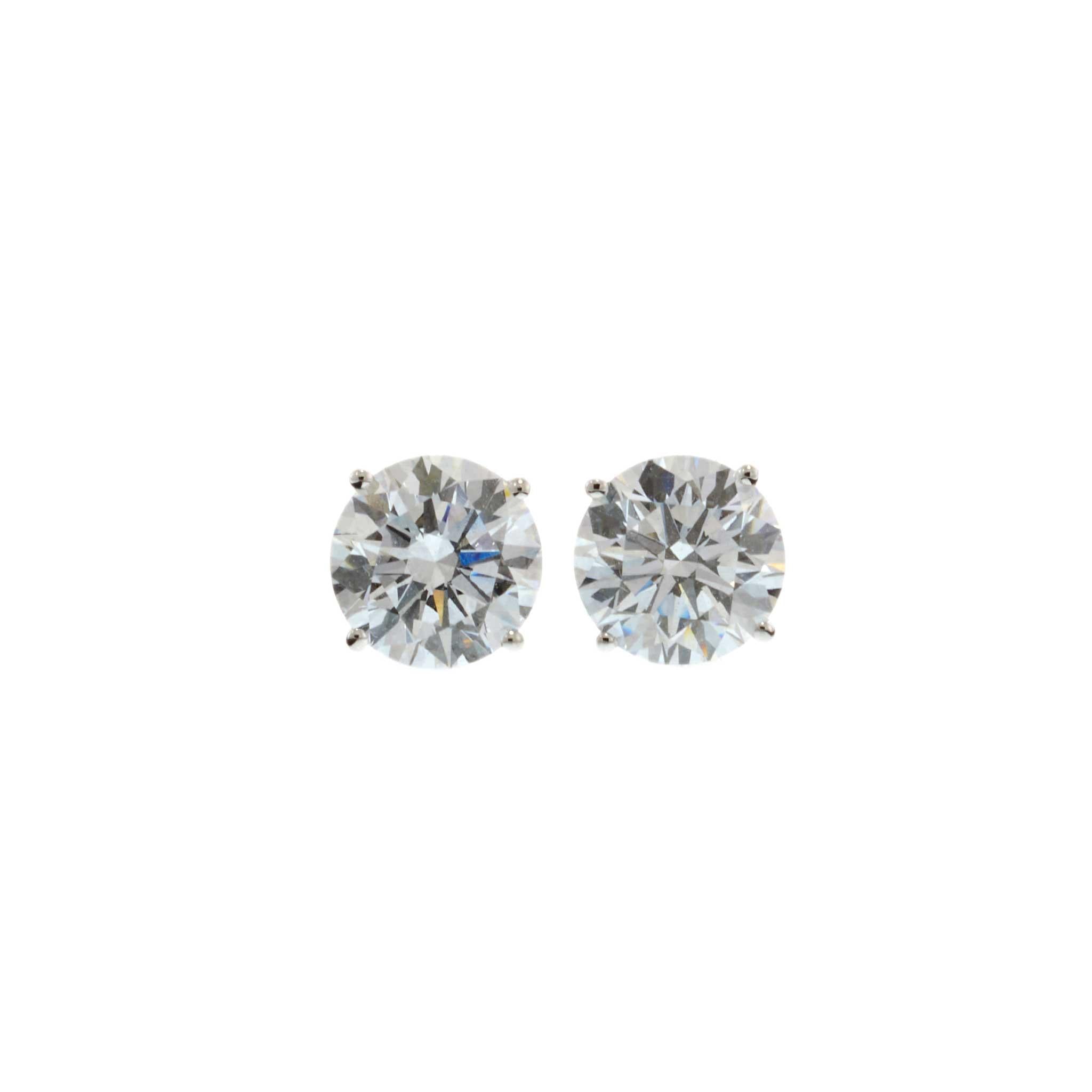 14KT White Gold Lab Grown Diamond Stud Earrings – 2.00CTW