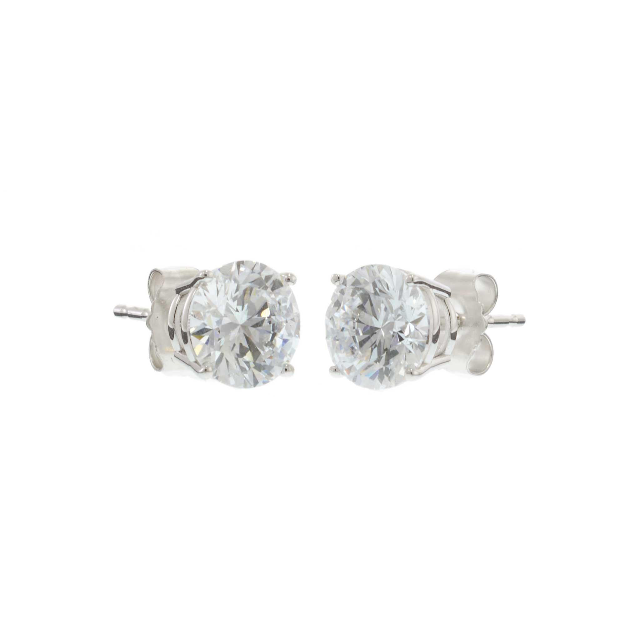 14KT White Gold Lab Grown Diamond Stud Earrings – 2.00CTW