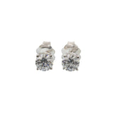 14KT White Gold Lab Grown Diamond Stud Earrings – 0.80CTW