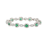 18kt White Gold Emerald Bracelet