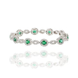 18kt White Gold Emerald Bracelet