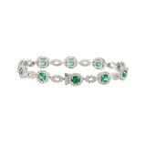 18kt White Gold Emerald Bracelet