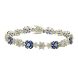 18kt White Gold Sapphire & Diamond Bracelet