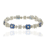 18kt White Gold Sapphire & Diamond Bracelet