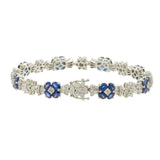 18kt White Gold Sapphire & Diamond Bracelet
