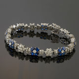 18kt White Gold Sapphire & Diamond Bracelet