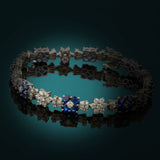 18kt White Gold Sapphire & Diamond Bracelet