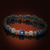 18kt White Gold Sapphire & Diamond Bracelet