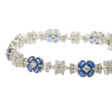 18kt White Gold Sapphire & Diamond Bracelet