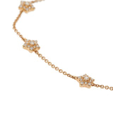 18KT Rose Gold Adjustable Diamond Star Bracelet