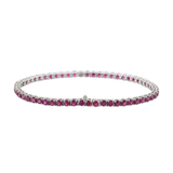 18KT White Gold Diamond And Ruby Bracelet