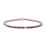 18KT White Gold Diamond And Ruby Bracelet