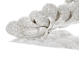 18KT White Gold Pavé Diamond Cuban Link Bracelet