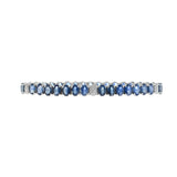 18KT White Gold Oval Sapphire And Diamond Bracelet