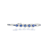 18KT White Gold Ceylon Sapphire And Diamond Bracelet