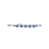 18KT White Gold Ceylon Sapphire And Diamond Bracelet