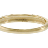 Vintage Yellow Gold Bangle with Scroll Design and Charoite Stone
