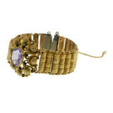 Estate Victorian Era 18KT Yellow Gold Amethyst Bracelet