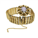 Estate Victorian Era 18KT Yellow Gold Amethyst Bracelet
