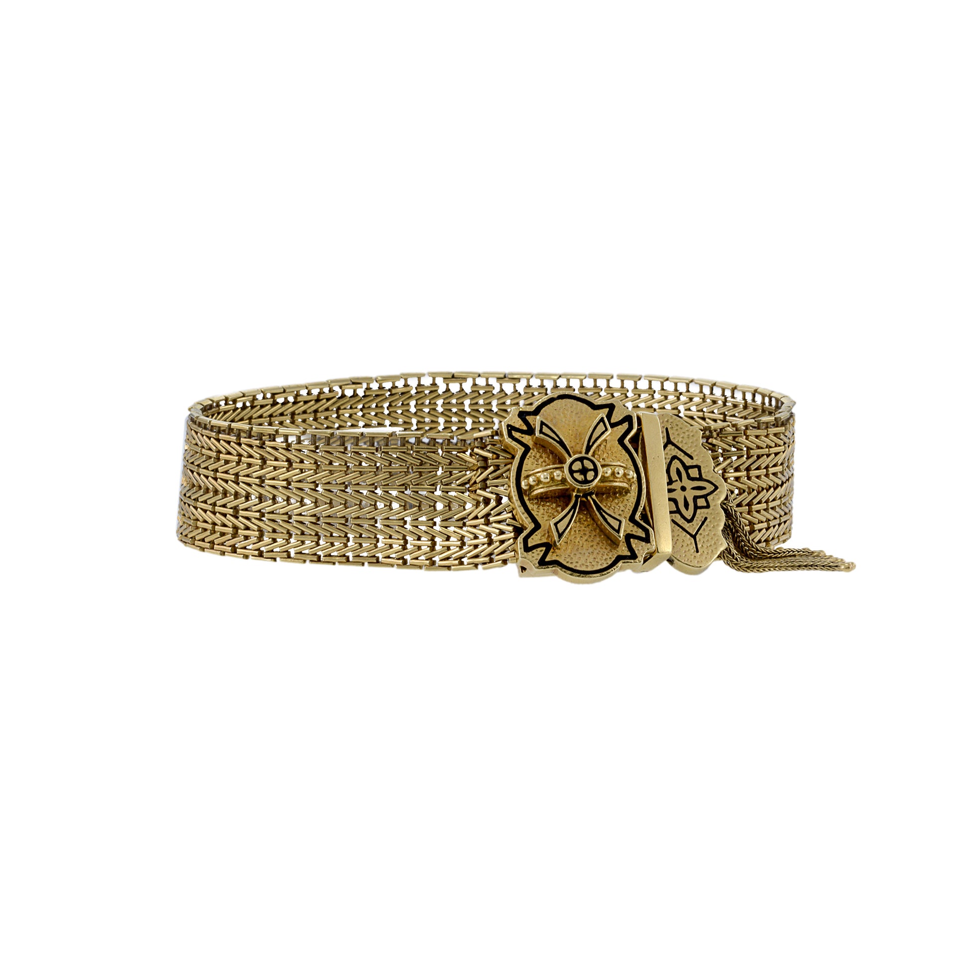 Antique Victorian Era 14KT Yellow Gold Tassel Bracelet
