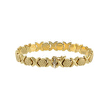 Vintage 14KT Yellow Gold Italian Made XO Link Bracelet