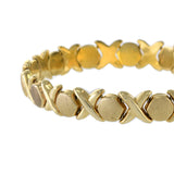 Vintage 14KT Yellow Gold Italian Made XO Link Bracelet