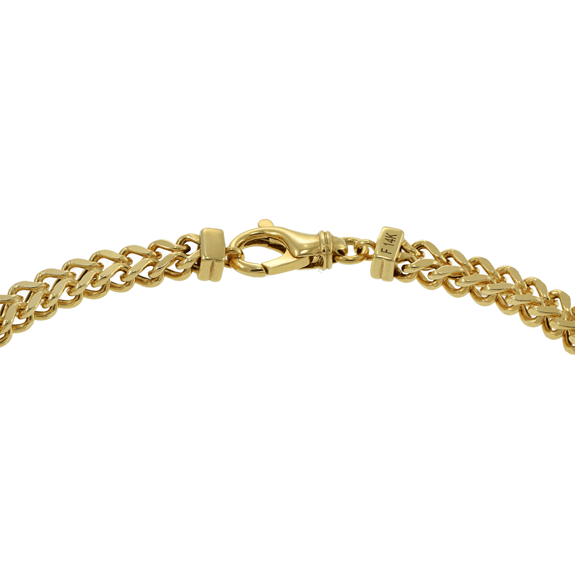 14KT Yellow Gold 4.4mm Franco Chain Bracelet