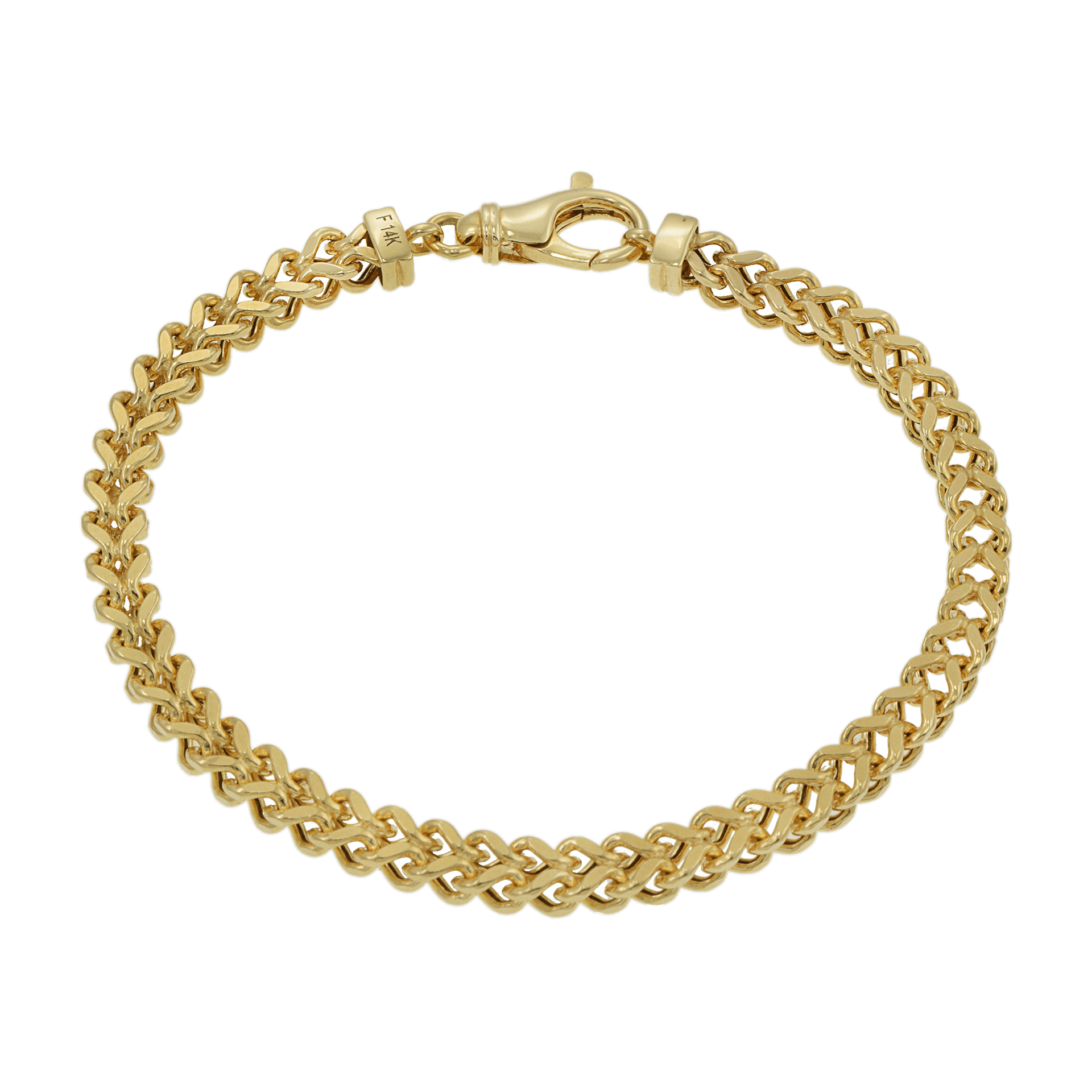 14KT Yellow Gold 8.5-Inch 5.3mm Franco Chain Bracelet