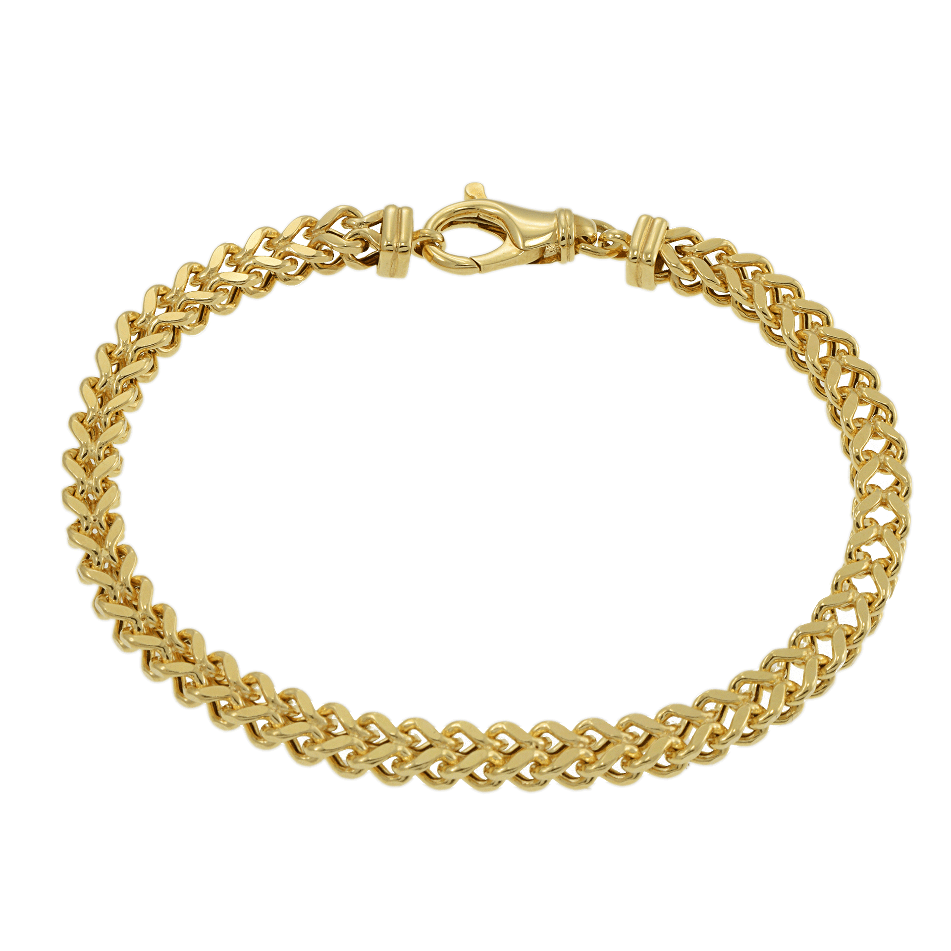 14KT Yellow Gold 8.5-Inch 5.3mm Franco Chain Bracelet