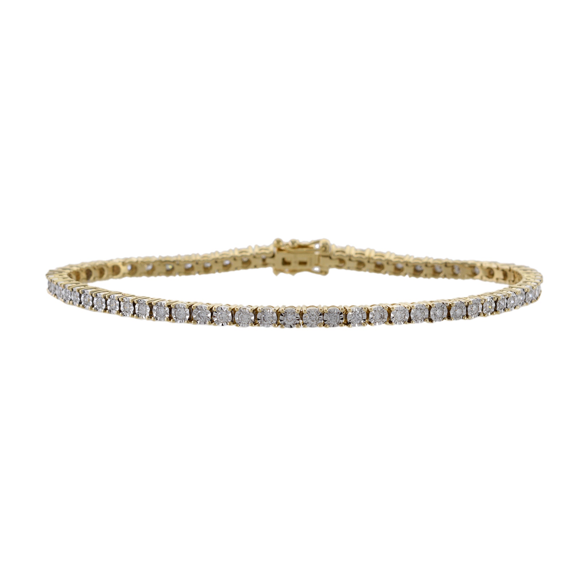 14KT Yellow Gold 1.00CT Diamond Tennis Bracelet