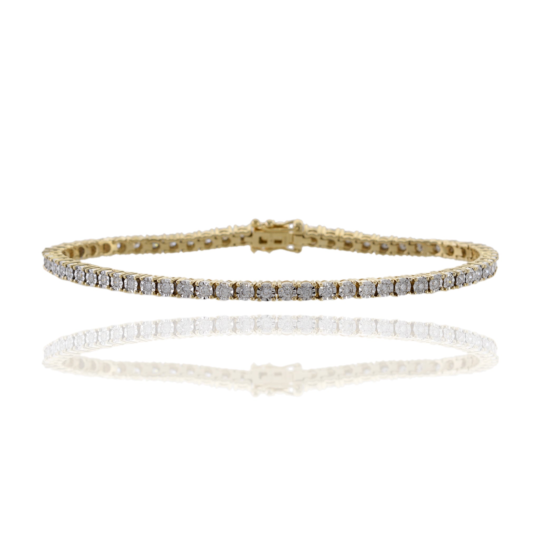 14KT Yellow Gold 1.00CT Diamond Tennis Bracelet