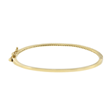 14KT Yellow Gold Graduated Halfway Diamond Bangle Bracelet