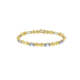 14KT Yellow Gold Tanzanite and Diamond Bracelet