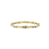 14KT Yellow Gold Tanzanite and Diamond Bracelet